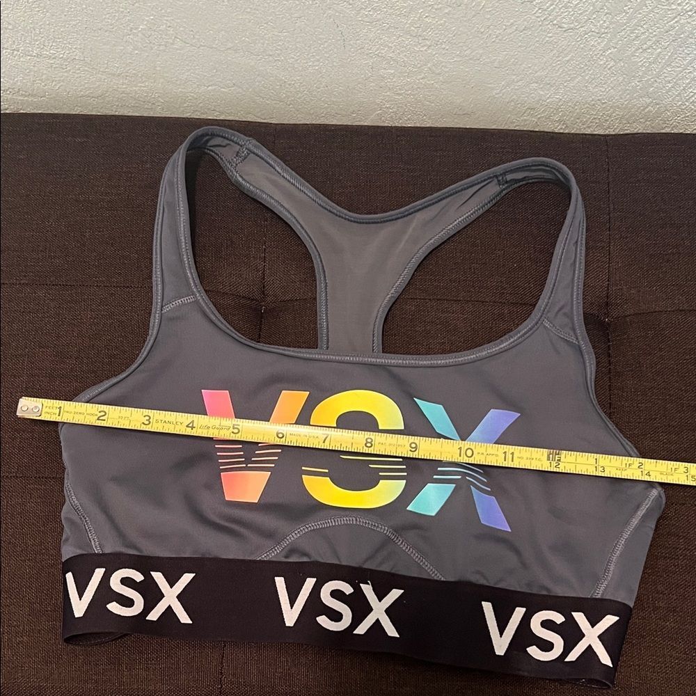 #1145**Victoria's Secret Black Sports Bra with Multicolor VSX Logo - Picture 3 of 3